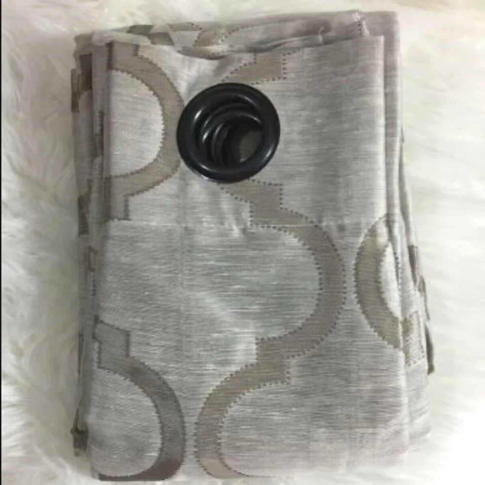 NWOT Softline Delilah Stone Beige Natural Grommet Top Single Curtain Panel